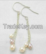 zustec wholesale 925 sterling silver genuine pearl earrings