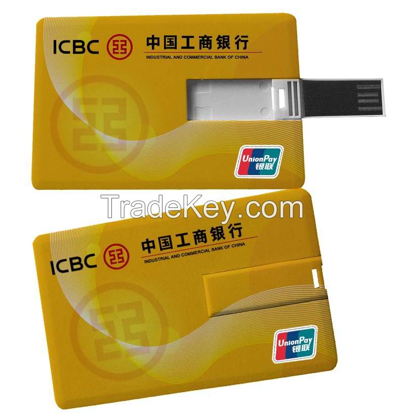 ultra-thin business card design pen drive, with full color printing