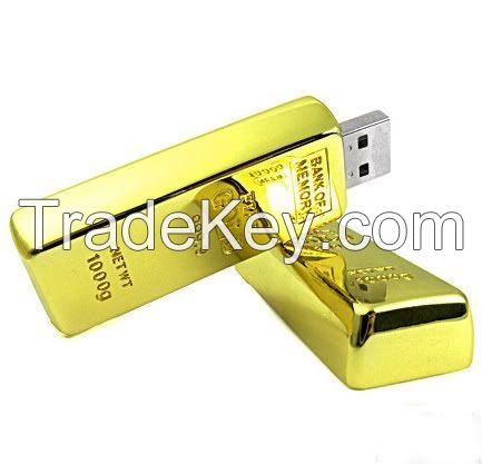 popular golden bar design metal usb flash drive/ usb pen drive