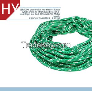 green with two three-strands white and one-strands red Fleck Color horses halters rope  