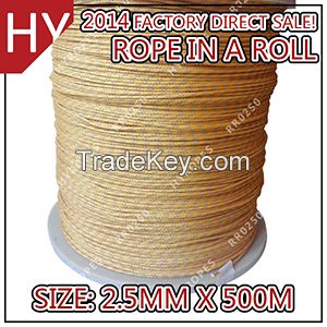 gold with Two One-strands Reflective Fleck Color Tunnel Tents Rope Guy Line