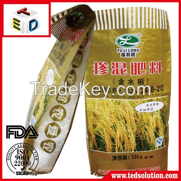 Recyclable pp rice packaging bag woven bag