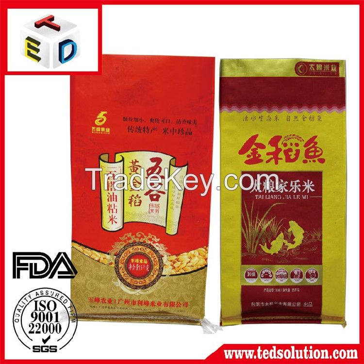China supplies PP laminate woven rice bag