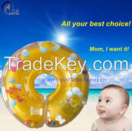 Hot Sale Plastic Safe Inflatable Infant Swimming Neck Circle Ring For