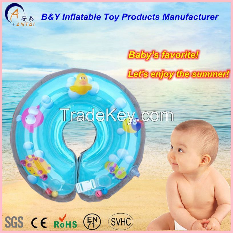 Hot Sale Plastic Safe Inflatable Infant Swimming Neck Circle Ring for