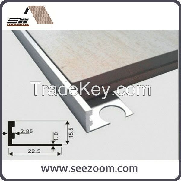 Aluminium Straight Tile Edge Trim