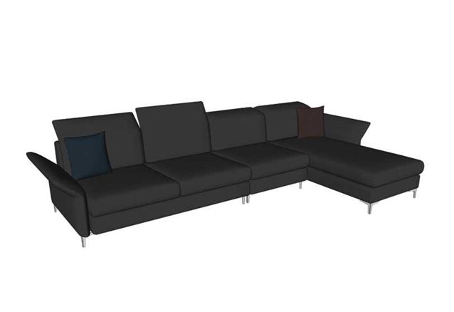 Modern style sofa living room sofa black fabric sofa YX282