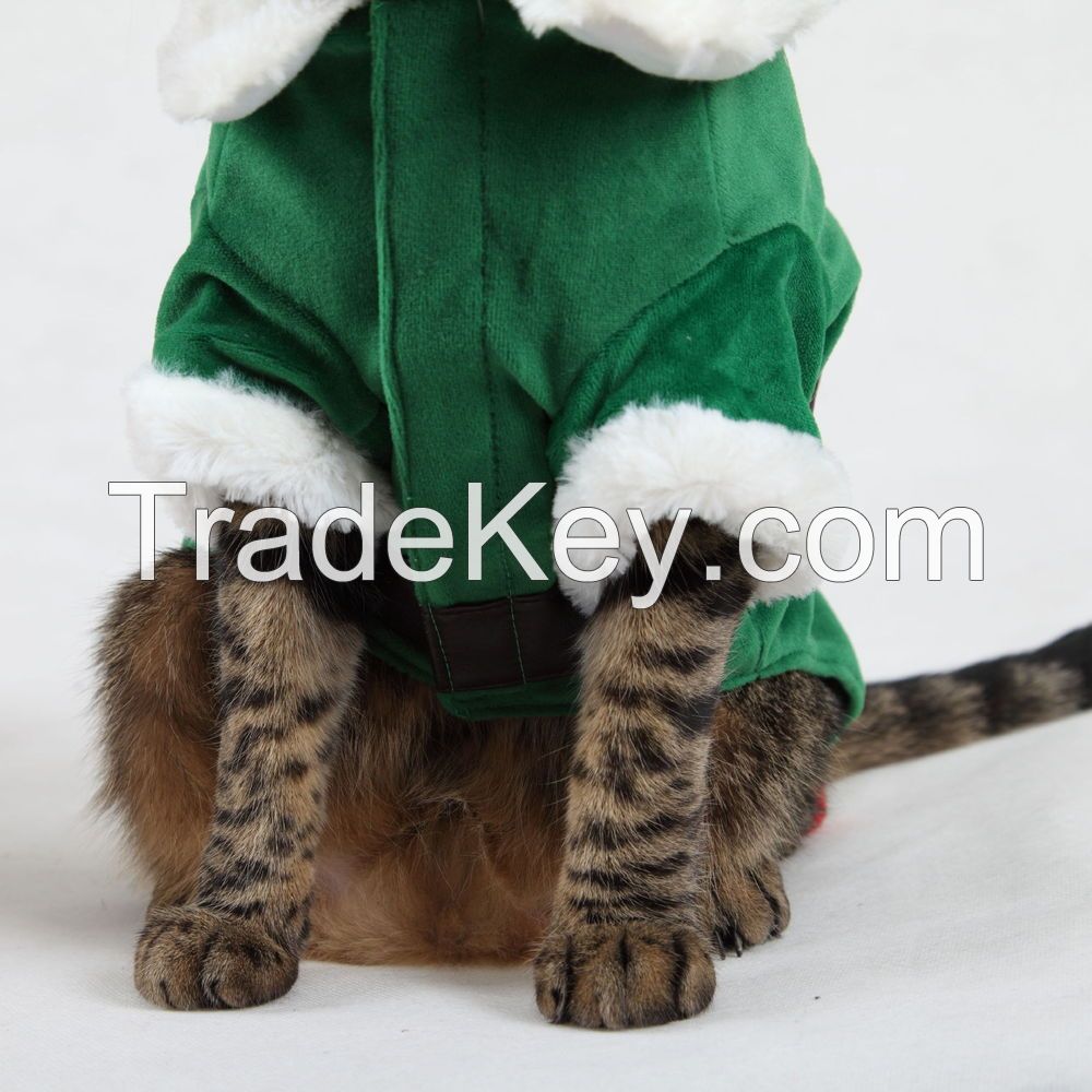 New 2014 christmas winter pet dog clothes warm coats dog jacket fleeces for dog cat christmas elf pet suit costume pet gift