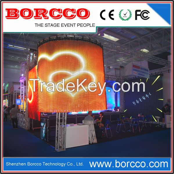 Creative soft rolling up led display 