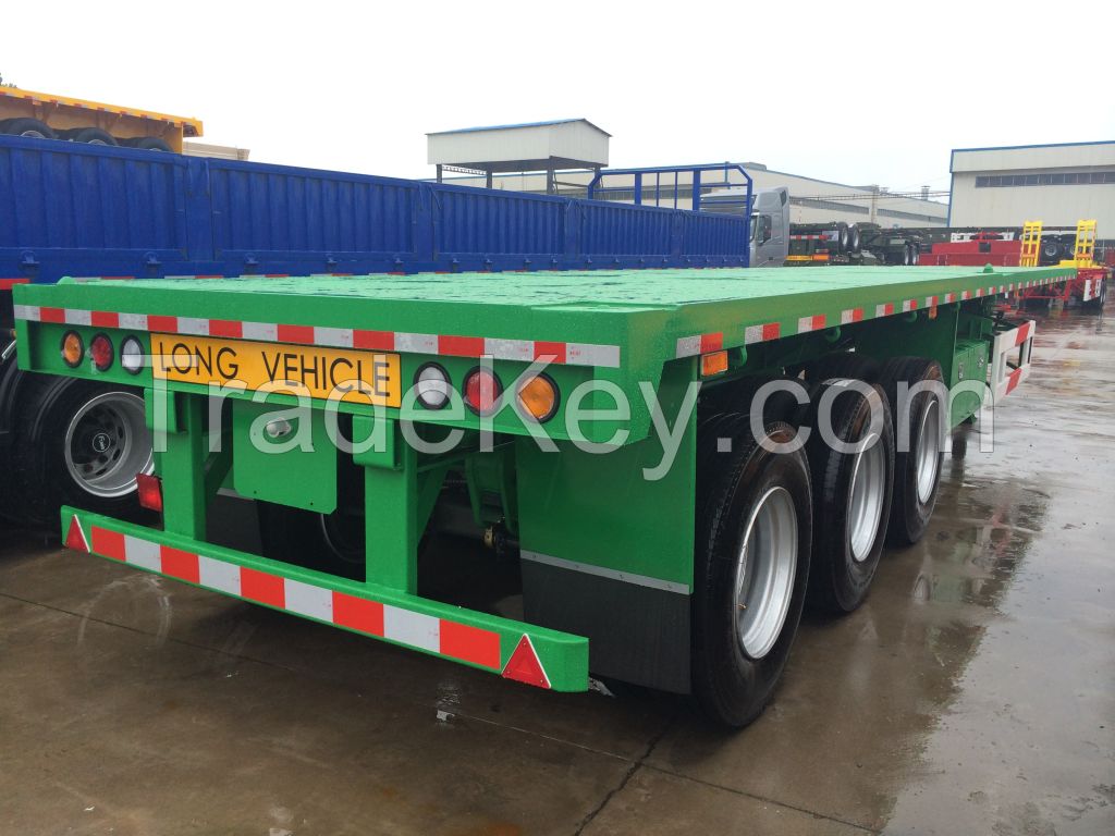 PANDA 3 Axle 40ft flatbed container semi trailer high bed trailer  for sale