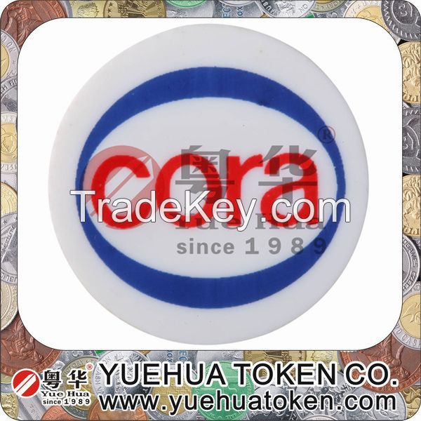 2014 Cheap eco-friendly Custom plastic token coin