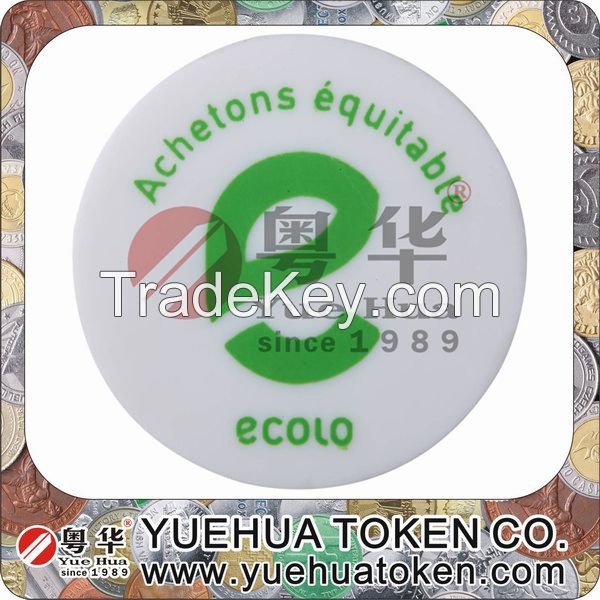 2014 Cheap eco-friendly Custom plastic token coin