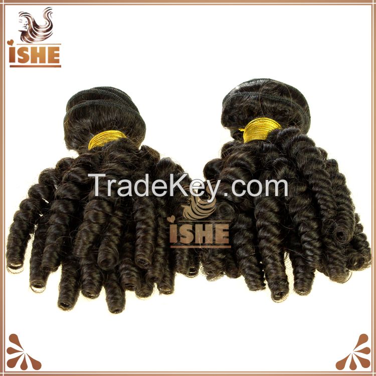 Black color 8 inch till 40 inch remi brazilian funmi hair extension
