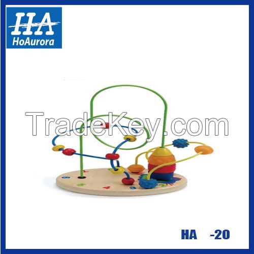 Children Eductional Wooden Bead Maze Puzzles Toys