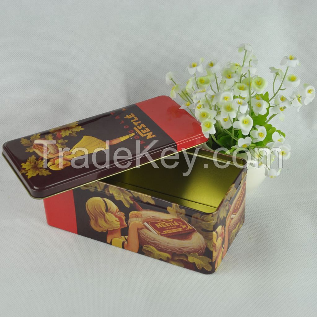 customized rectangular tin box for candy/candy tin box