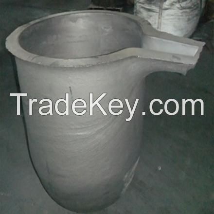 isostatic graphite crucible with nozzle for melting nonferrous metal