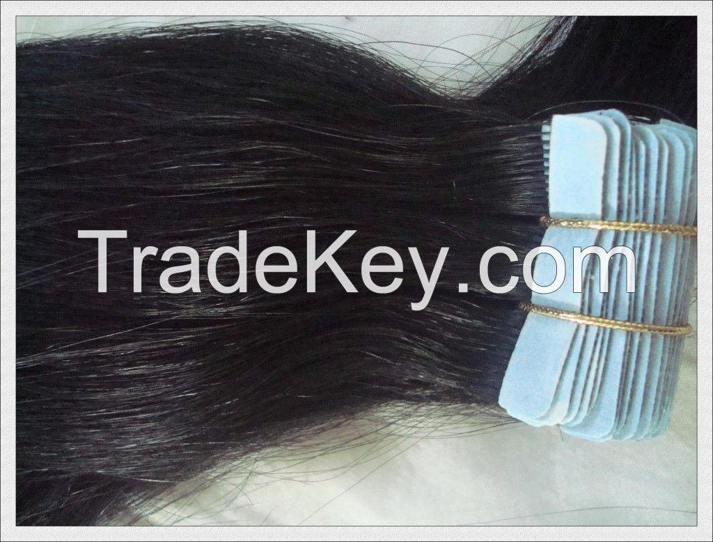 Virgin brazilian hair skin weft tape hair extension