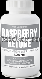 Raspberry Ketone 1200 mg in vegetarian capsules