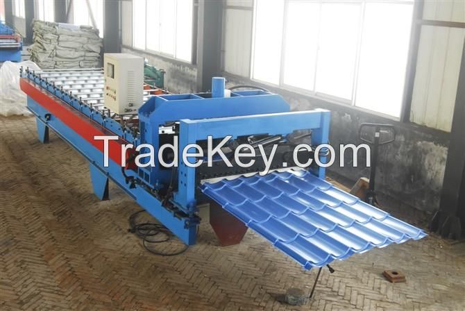 Colored Glazed Steel Roof Tile Roll Forming Machine