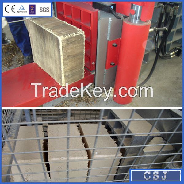 CE standard compactor horizontal block-macking baler for sawdust, wood powder,paper powder