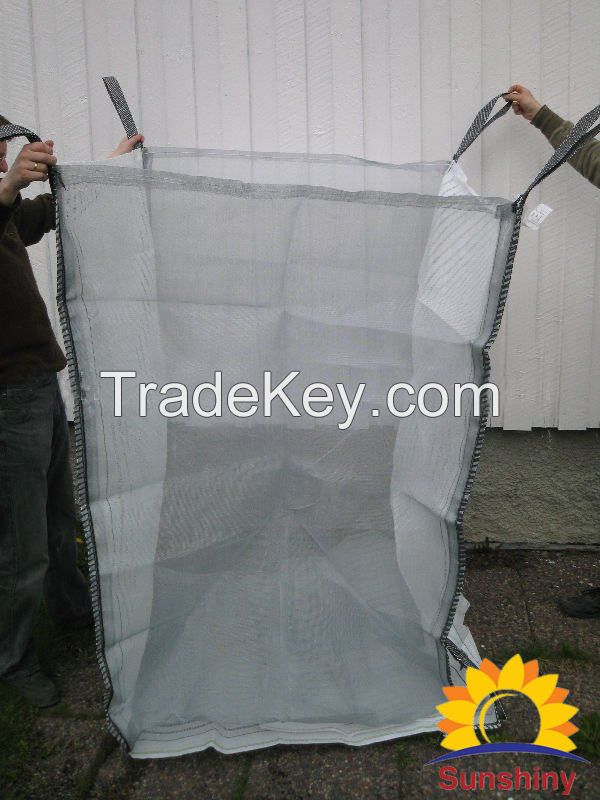 1ton pp mesh bag, pp mesh big bag for firewood, potatoes, fish, onion