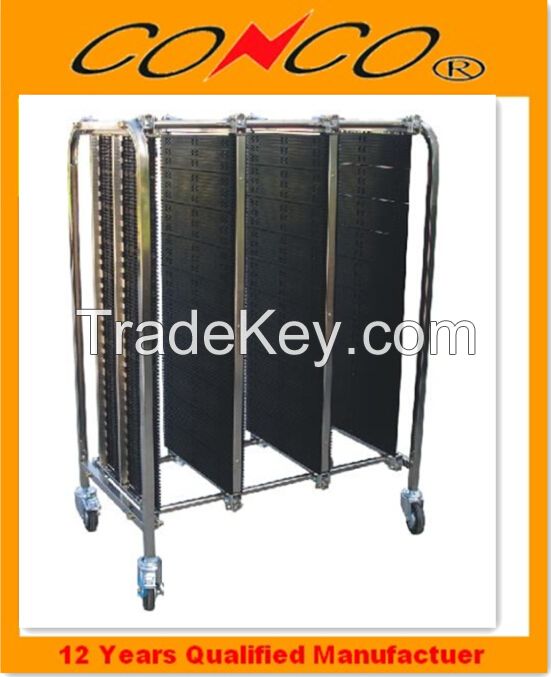 esd PCB STORAGE CART moving TROLLEY with 4 panels pcb cart with slot 