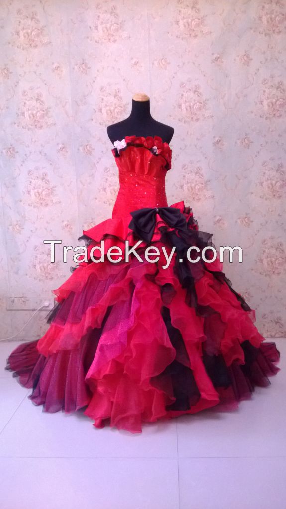 Custom wedding dress,bridal gown with color 5