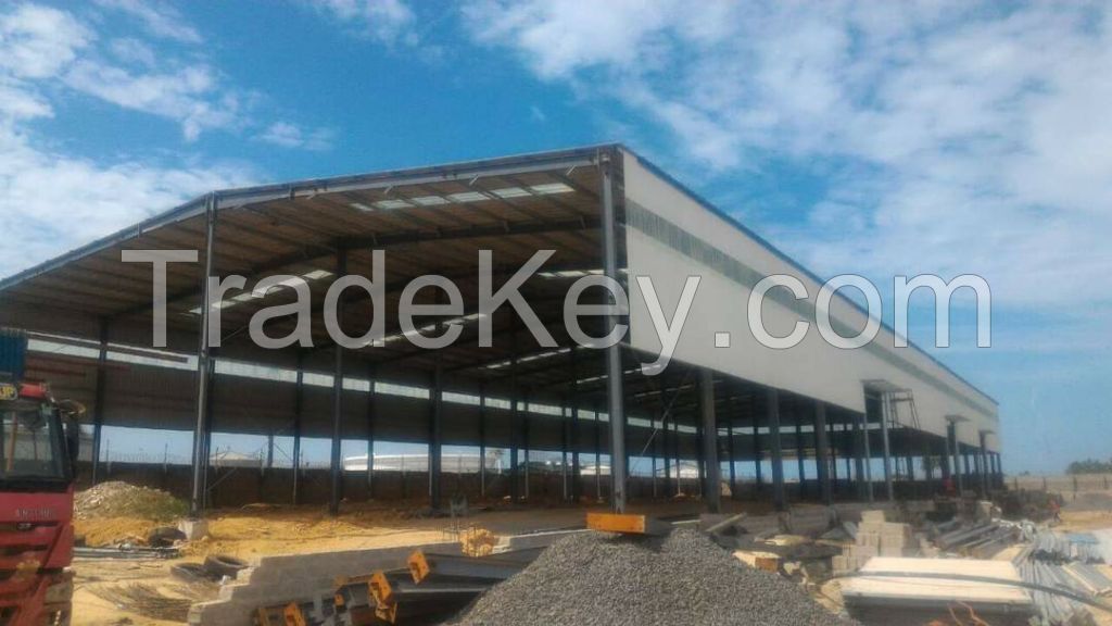 Prefabricated Light Steel Frame Structures for Commercial Office Building/Industrial Prefab Warehouse/Workshop/Agricultural Farm Buildings