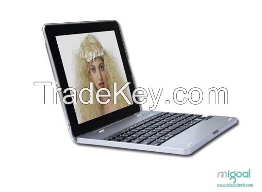 wireless bluetooth ultra thin keyboard cover and power bank for iPad 3