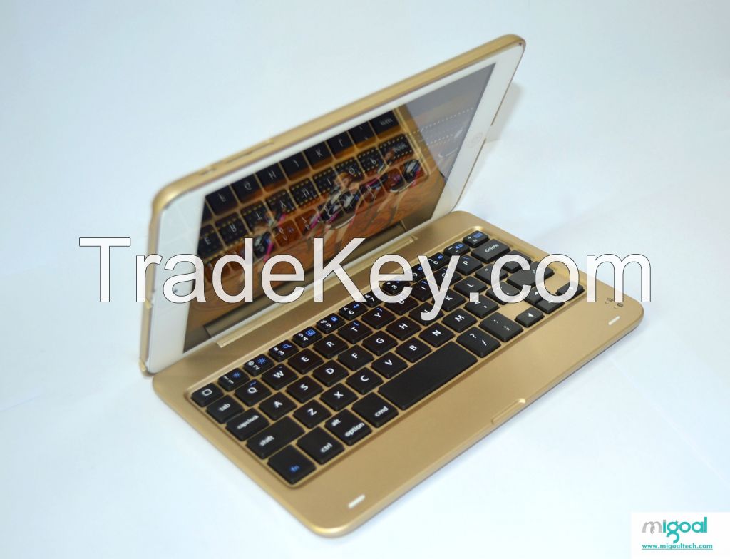Arabic wireless keyboard case for ipad Golden keyboard case for iPad m