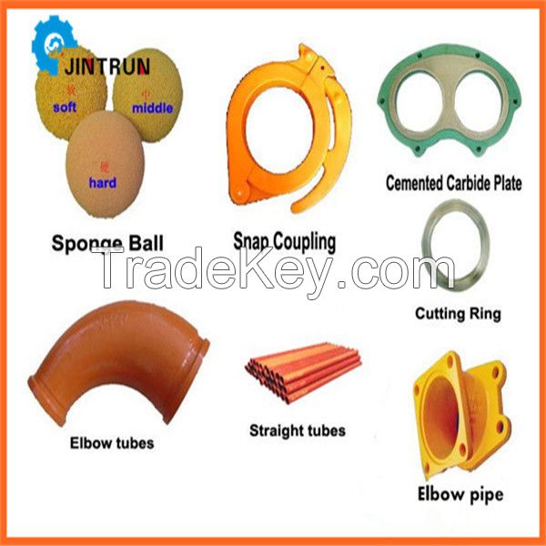 Concrete pump accessories/parts/seamless steel pipes/hoses/clamps/elbows/cleaning balls/etc