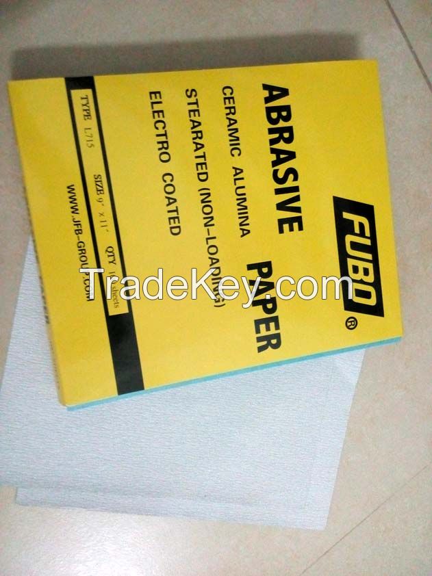 FUBO Brand high quality L715 Sandpaper 180# 240# 320# grit