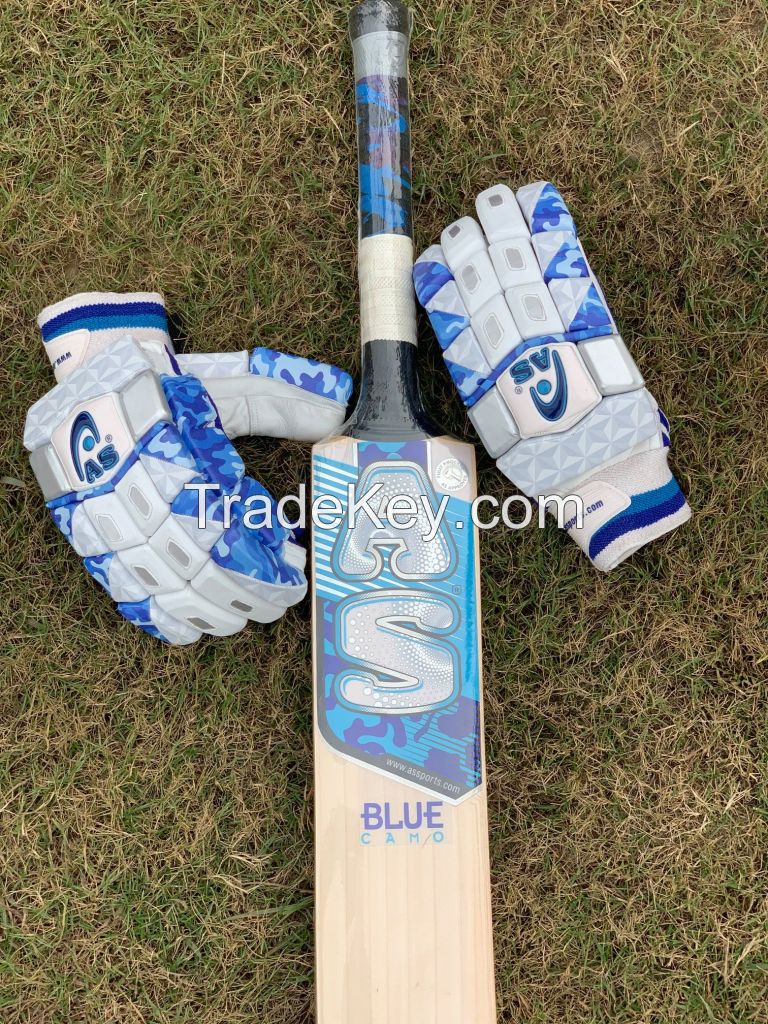 English Willow Cricket Bat - Blue Camo