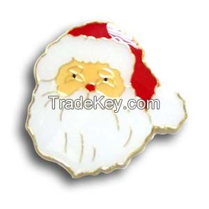 Father Christmas lapel pin/ Christmas badge