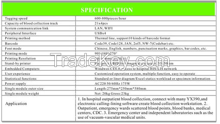 OEM Intelligent touch calling and blood tube labeling system 