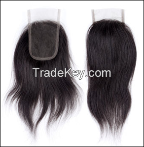 Wholesale High Quality Virgin 100% human hair closures