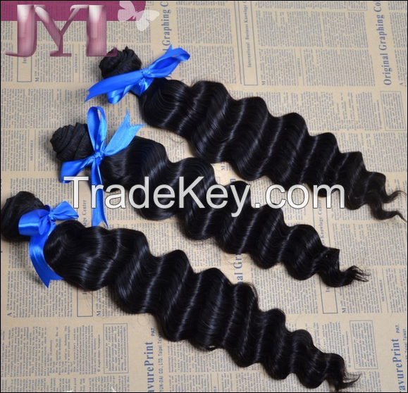 Peruvian unprocessed Virgin hair Deep wave Natural Color Hair 