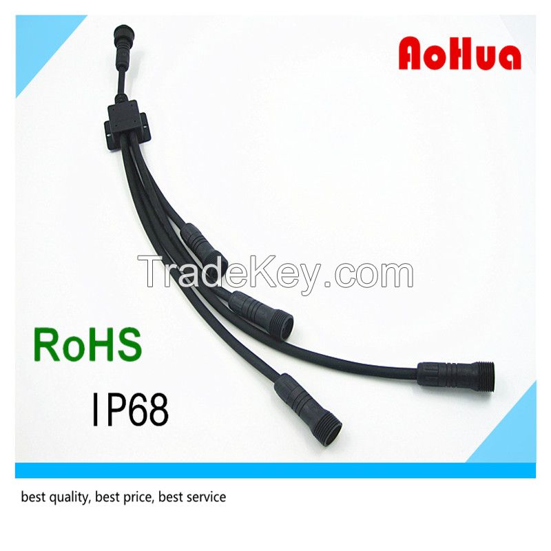 1 input 4 outputs Wire Splitter for led lights, male female electrical connector