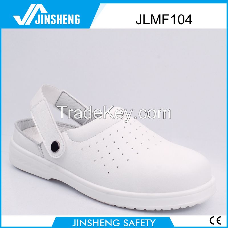 Summer sandal grain leather safety shoes