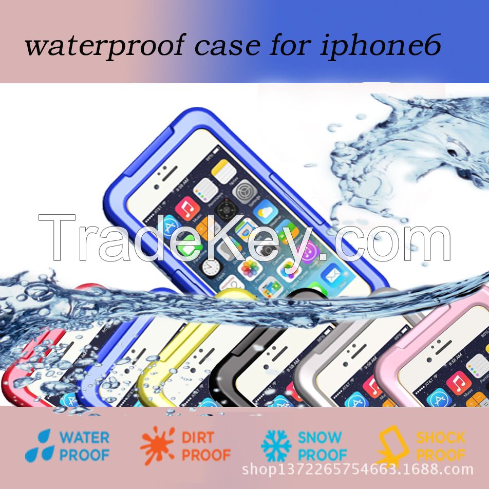 Top quality waterproof case cover with stand for Apple iphone 6 6plus 4.7Ã¢ï¿½ï¿½5.5Ã¢ï¿½ï¿½  Mobile phone shell   