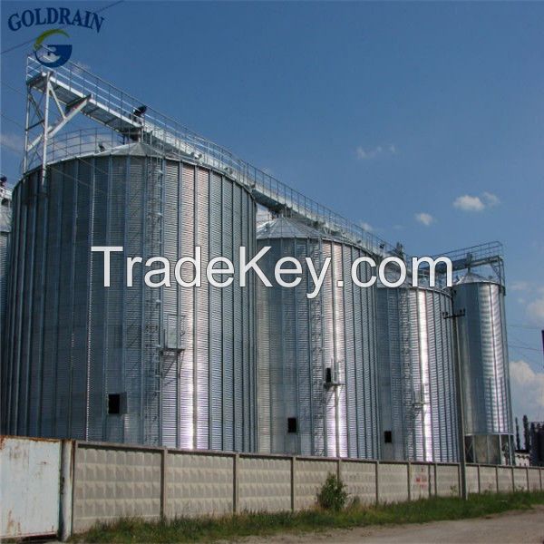 Hot galvanized grain steel silos for sale