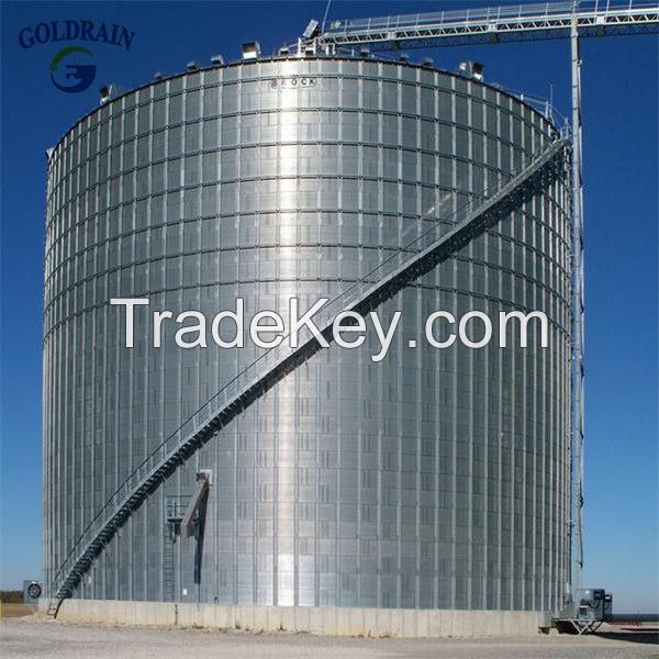 Hot galvanized grain steel silos for sale