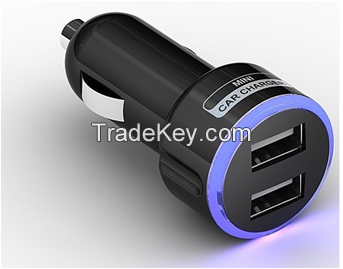 C209 High Quality NEW Design dual usb car charger 2.1Amp car usb charger manufacturers