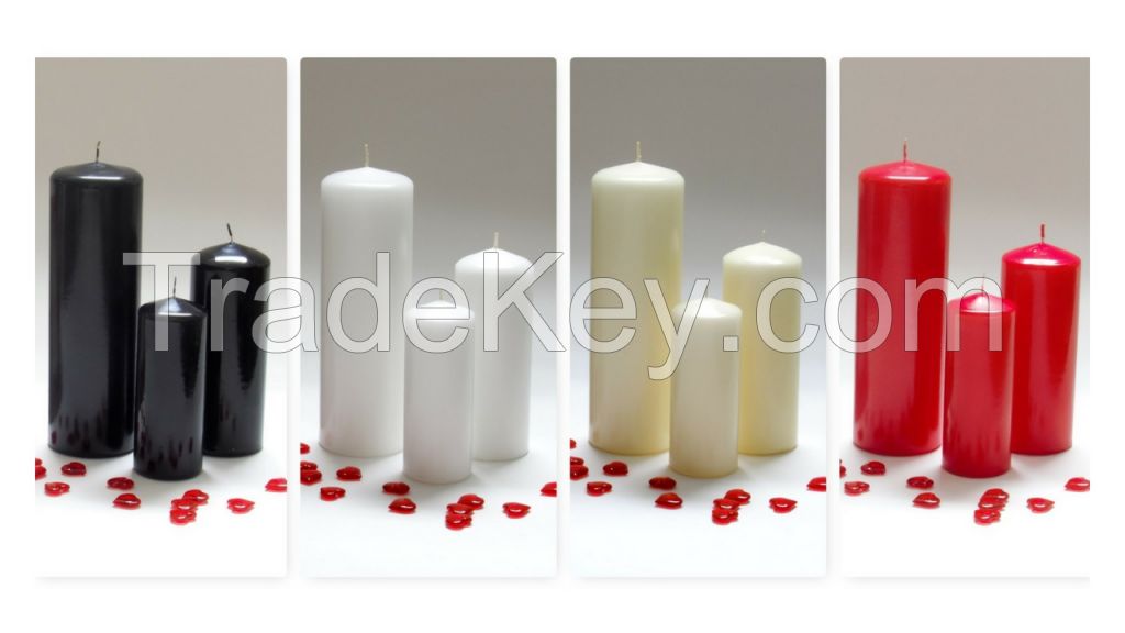 Big White Pillar Church Candle and Parafin Wax Available