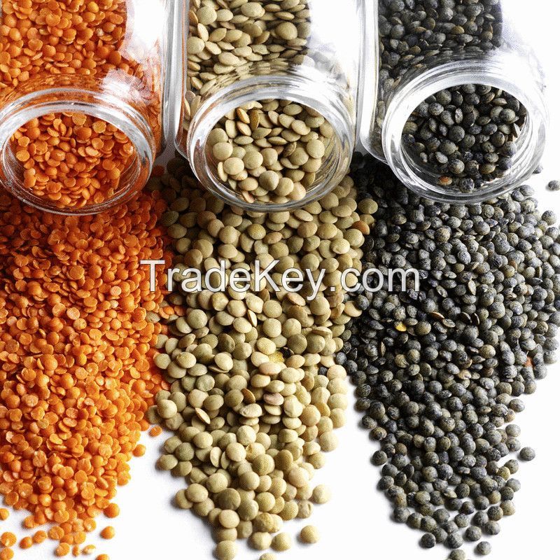 Pure organic lentils, Green chipped brownish yellow 