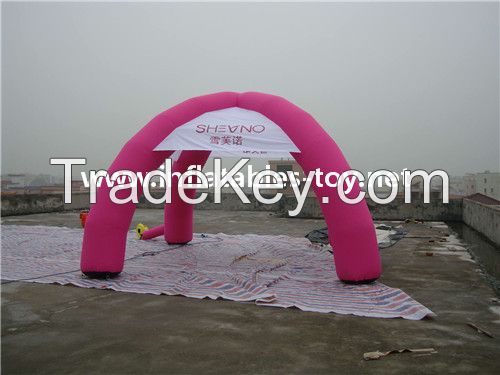 blue and white inflatable spider dome tent for event