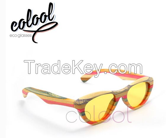 Multi Color Bamboo Sun Glasses, Wholesale Sunglasses