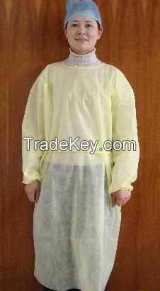 disposable pp nonwoven isolation gown