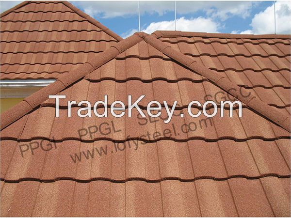 Roof Tiles - Stone Chip Coated Steel Roof Tiles | BROWN BRICK