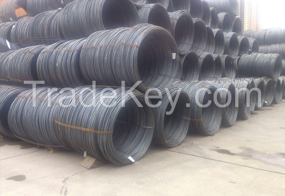 Hot rolled,SWRH 42B;57A;82b  6.5mm/8mm wire rod, SAE1008 AISI1010 1012 1018 high carbon